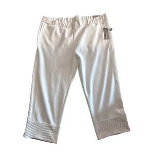 Soft Surroundings Womens Serenity Crop Star White Capri Pants Plus Size 1X